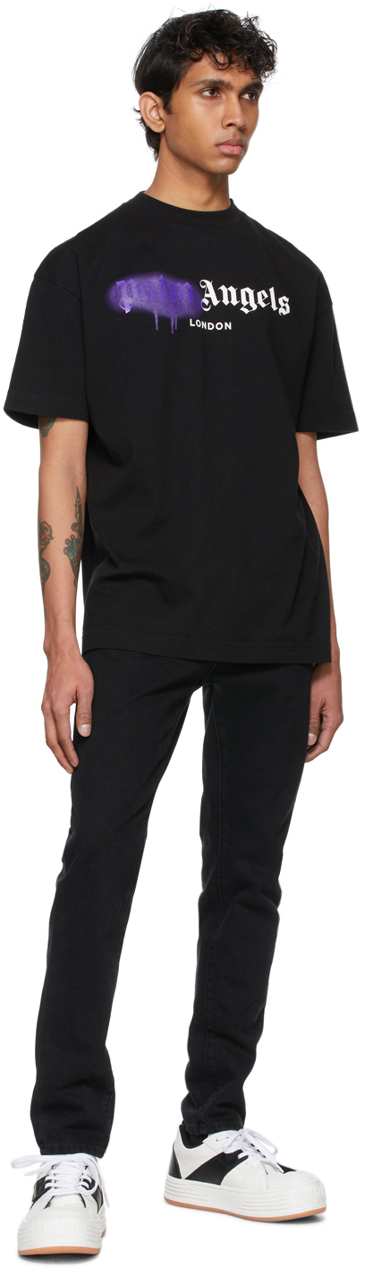 palm angels spray t shirt purple