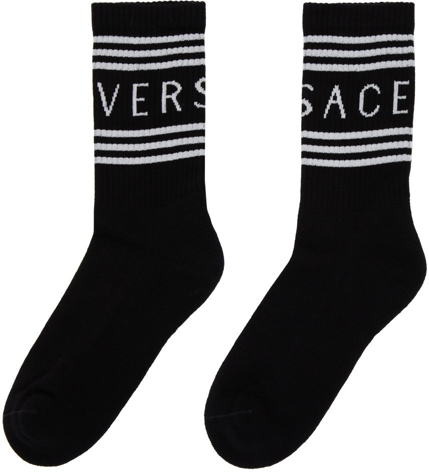 Versace Black Vintage Socks Versace