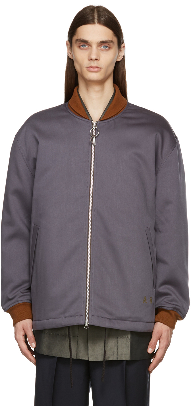Purple Padded Twill Jacket Acne Studios