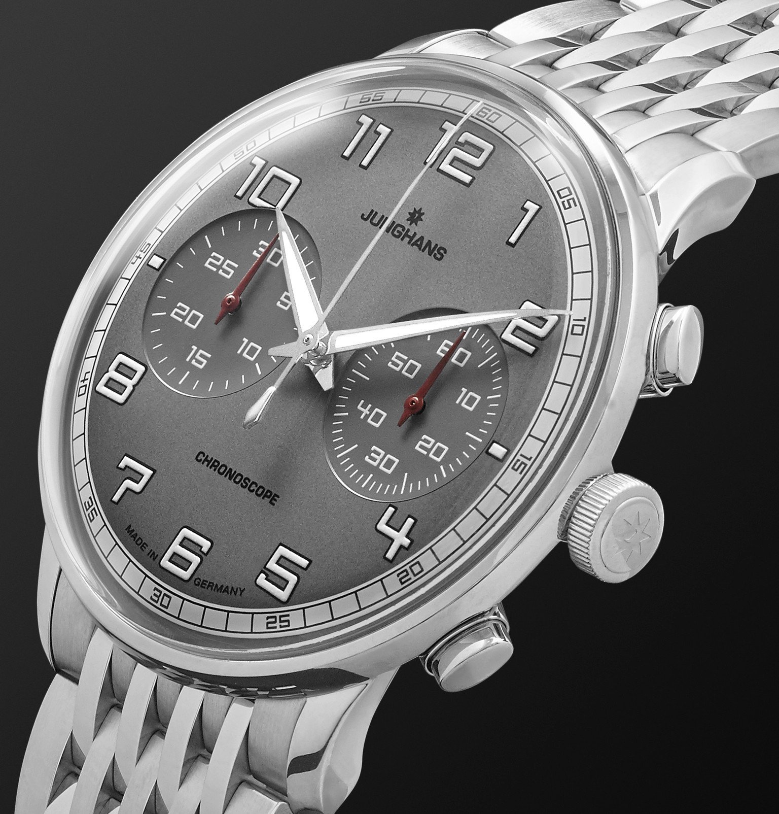 Junghans Meister Driver Chronoscope 40mm Stainless Steel Watch, Ref