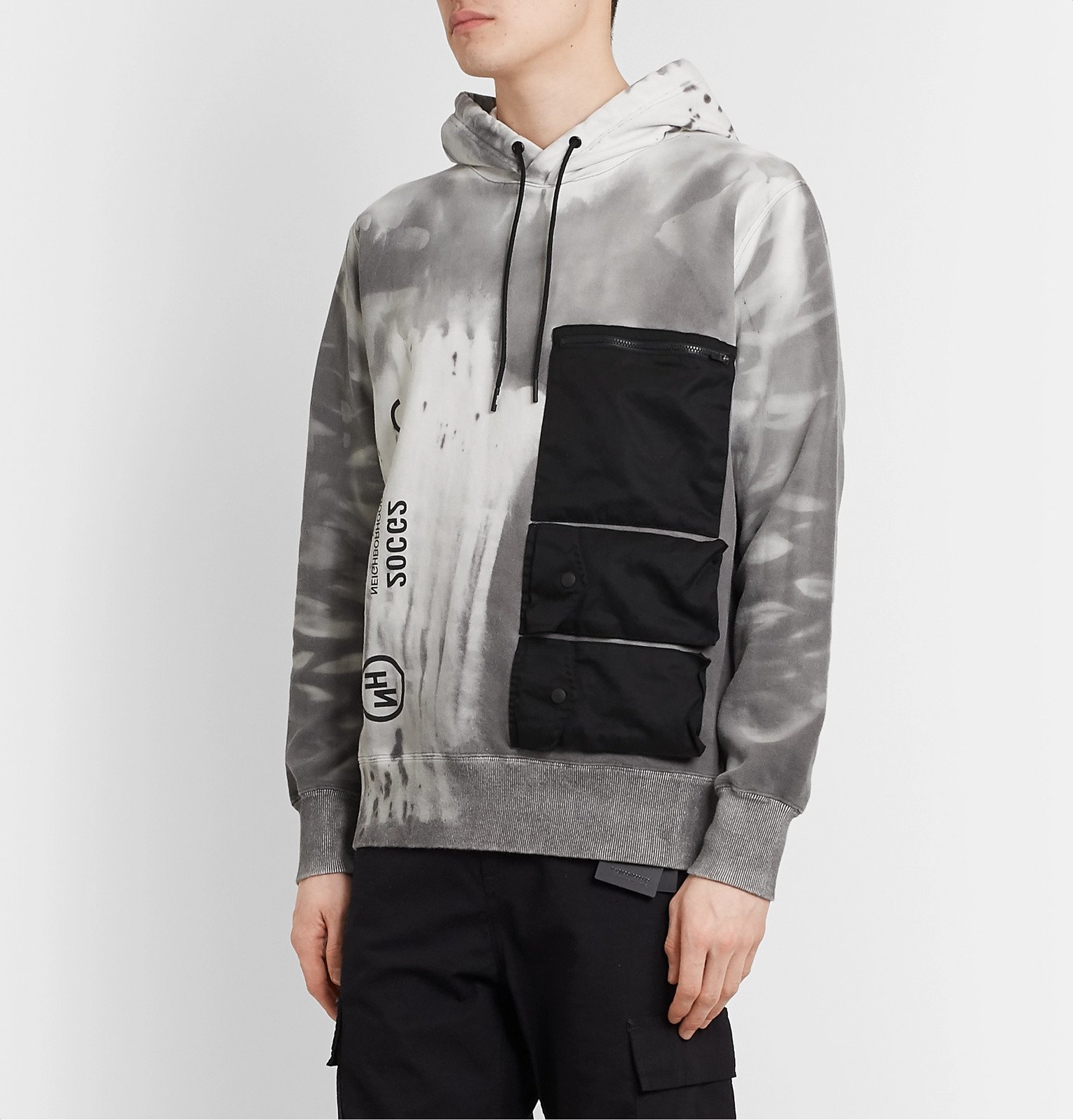 Neighborhood - Thermo Printed Loopback Cotton-Jersey Hoodie - Gray