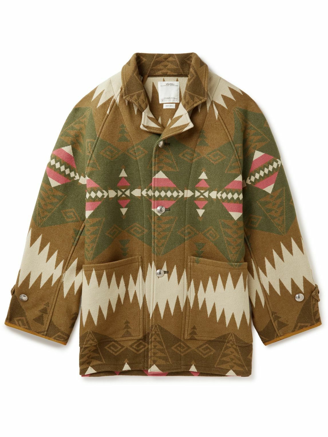 Visvim - Hopiland Printed Wool, Linen and Cotton-Blend Coat - Brown Visvim