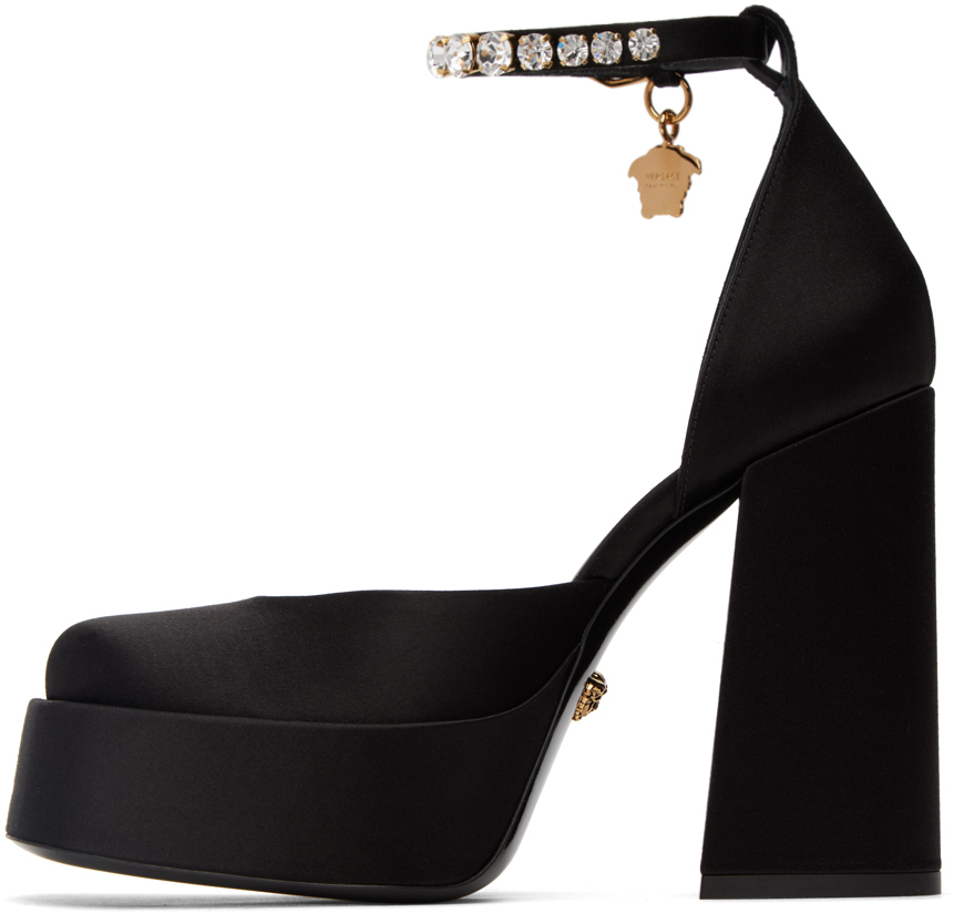 Versace Black Medusa Aevitas Platform Heels Versace