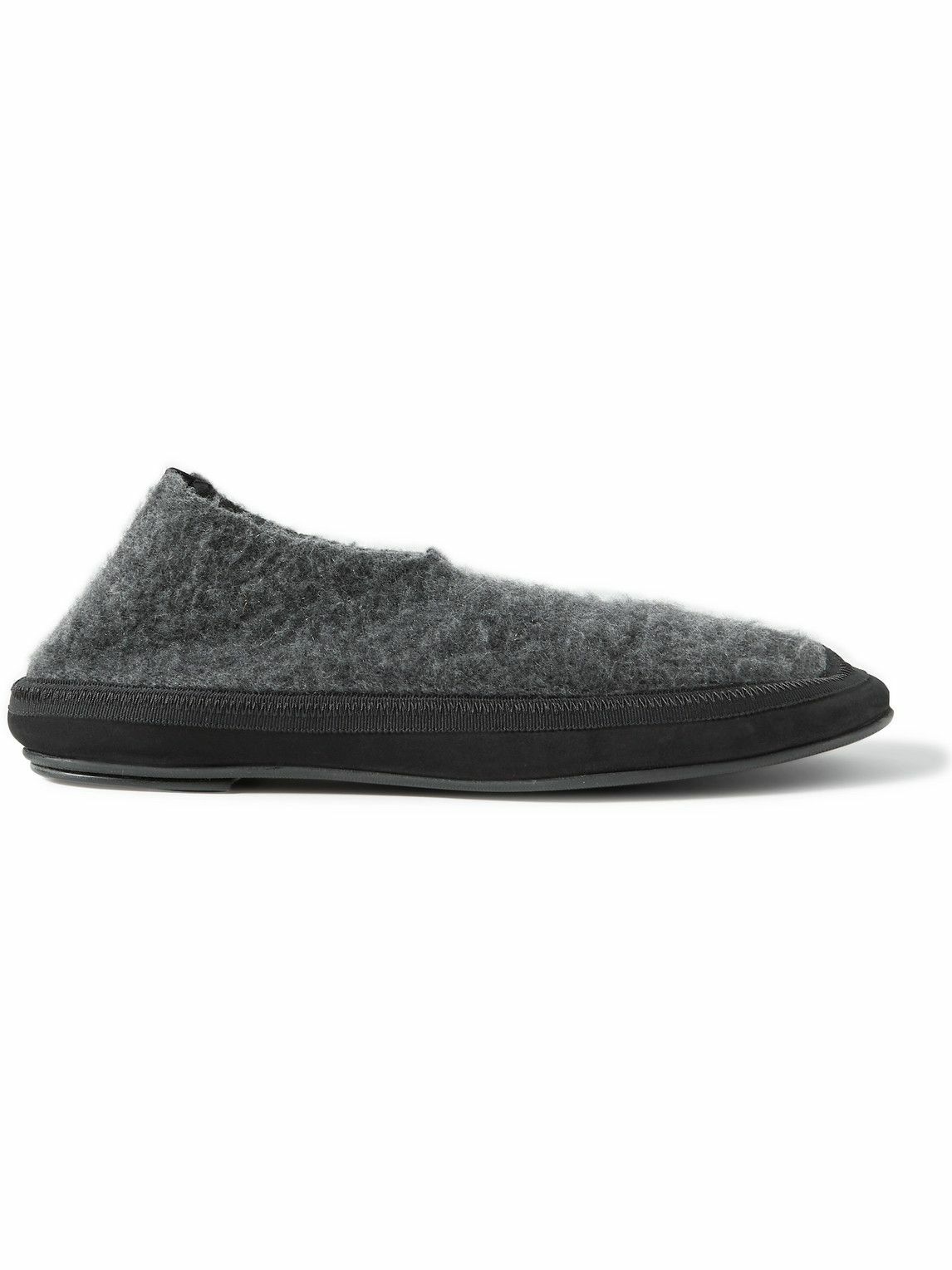 Photo: The Row - Brushed-Cashmere Slippers - Gray