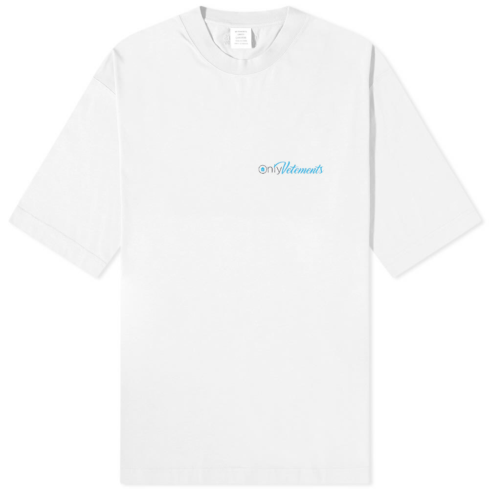 Vetements Men's Only T-Shirt in White Vetements