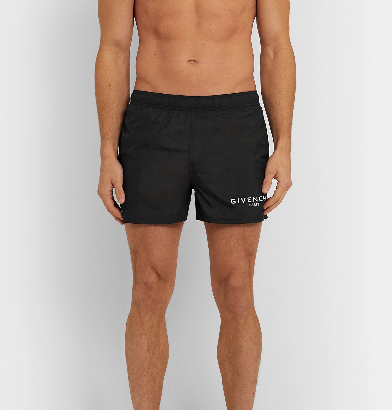 Givenchy - Short-Length Logo-Print Swim Shorts - Black Givenchy