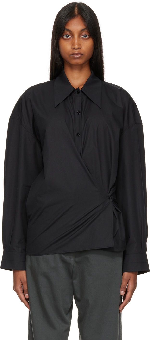 Lemaire Black Twisted Shirt Lemaire