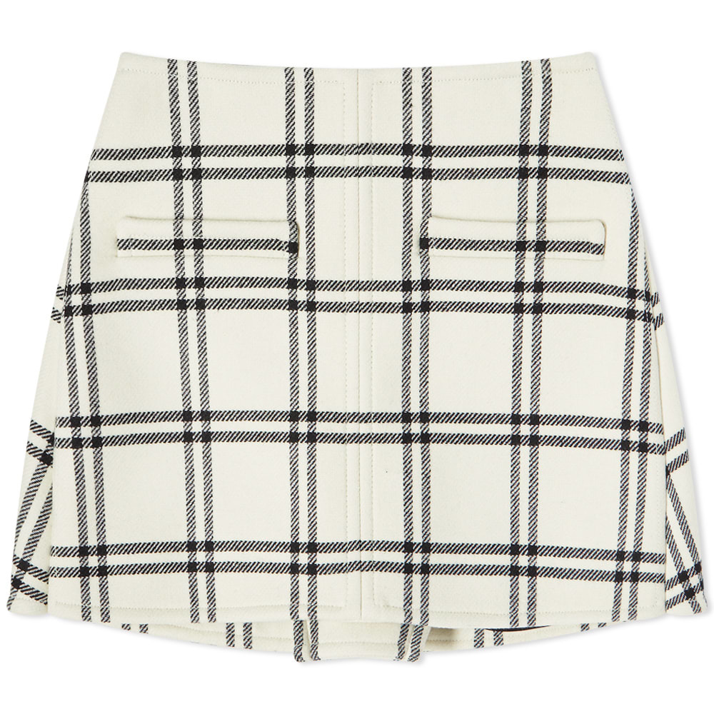 Courrèges Check Wool Mini Skirt Courreges