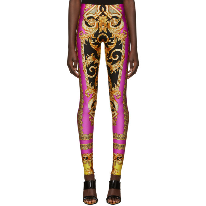 versace pink leggings