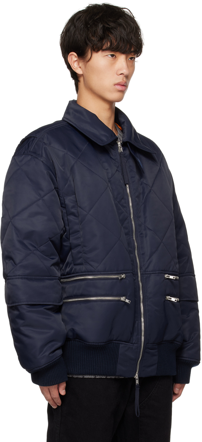 Helmut Lang Navy Quilted Jacket Helmut Lang