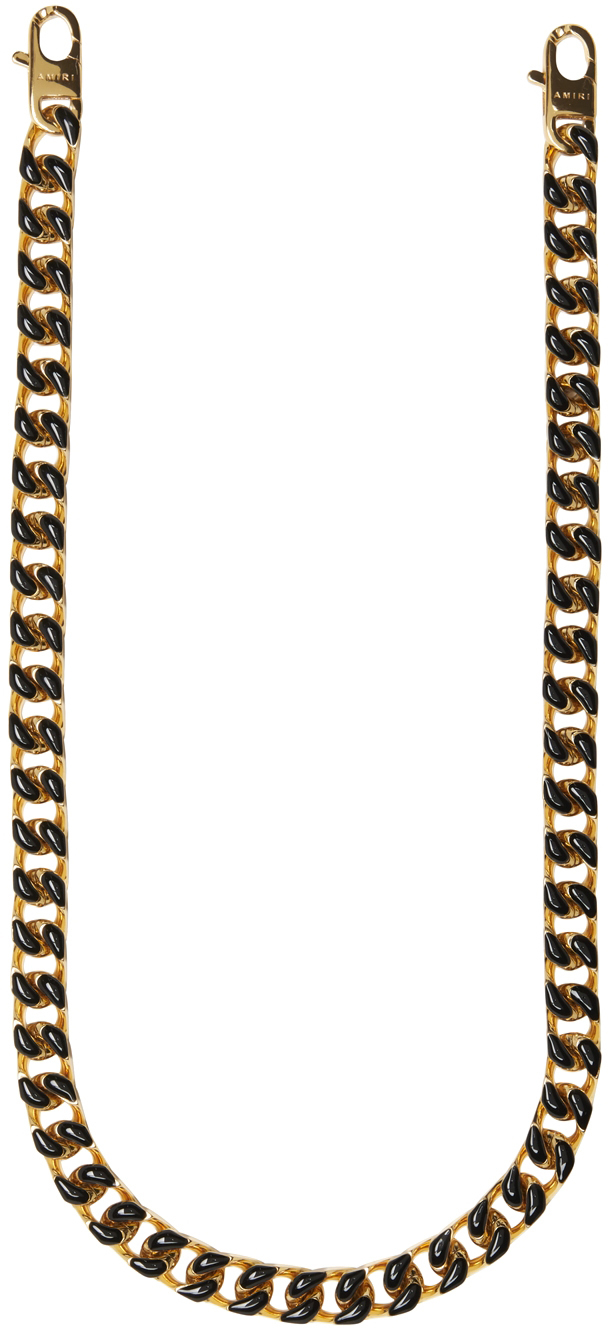 AMIRI Gold & Black Wallet Chain Amiri