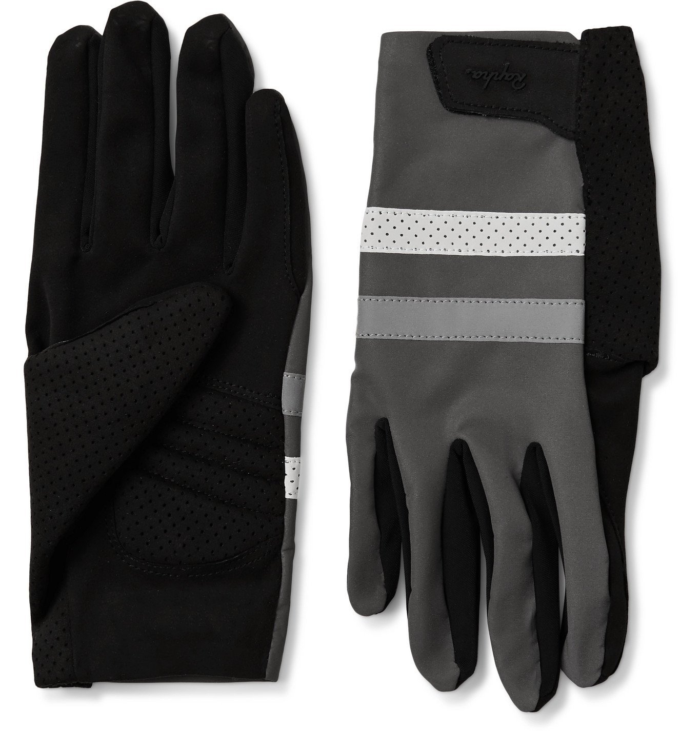 Rapha - Brevet Reflective-Trimmed Polartec Cycling Gloves - Black Rapha