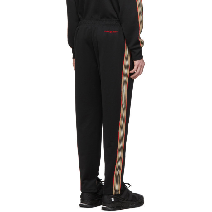 Burberry Black Icon Stripe Sorrento Lounge Pants Burberry