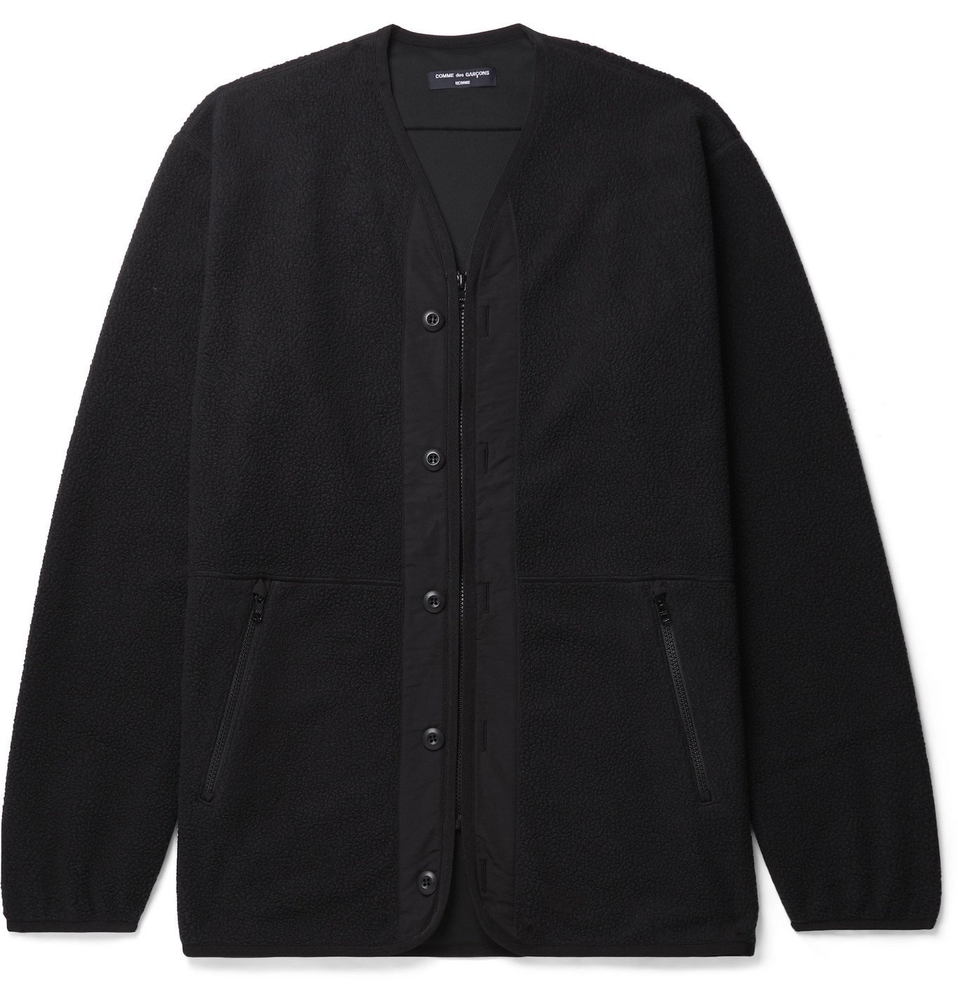 Comme des Garçons HOMME - Canvas-Trimmed Fleece Jacket - Black