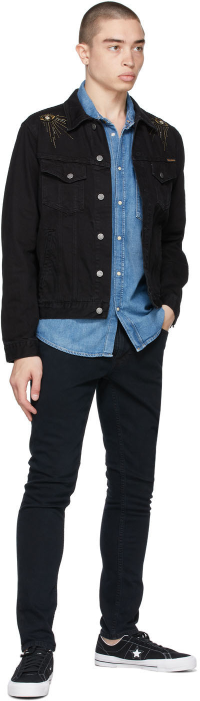 Nudie Jeans Black Denim 'Heaven \u0026 Hell 