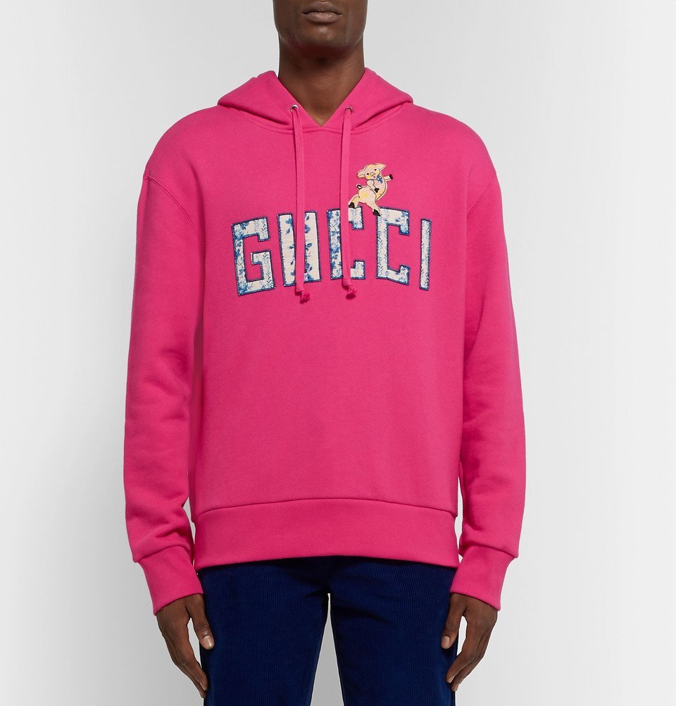 gucci pink hoodie men