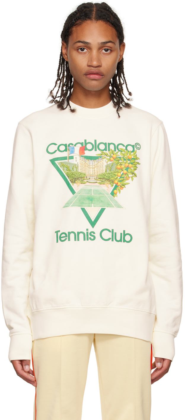 Photo: Casablanca Off-White Tennis Club Icon Sweatshirt