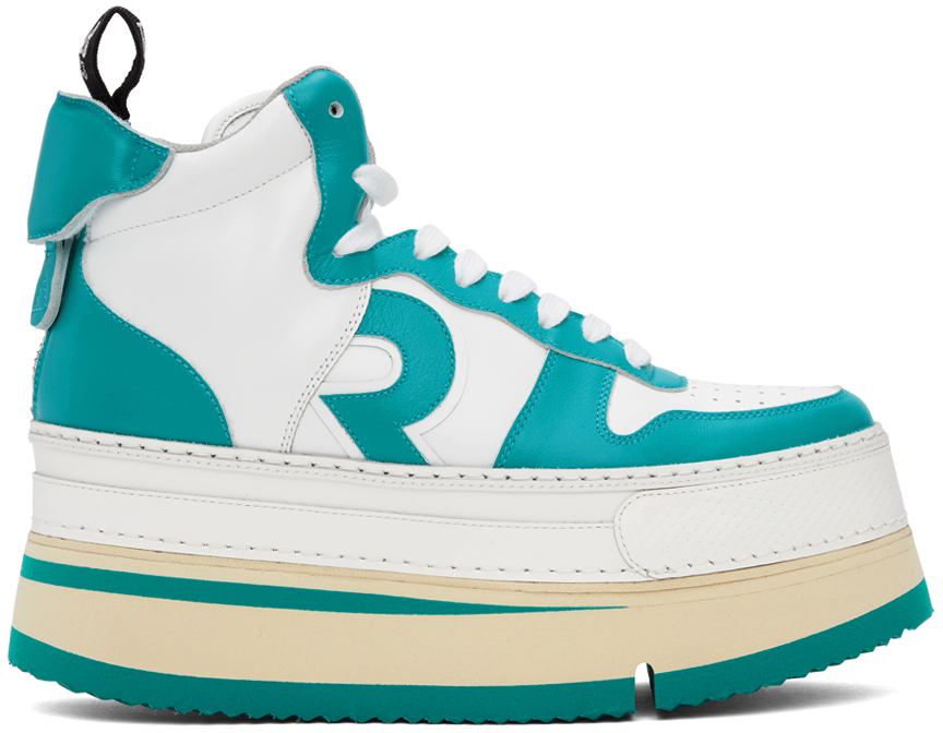 platform blue sneakers