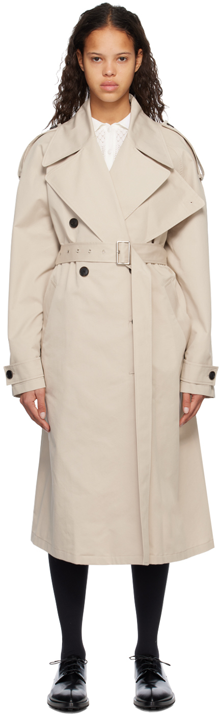System Beige Belted Trench Coat System