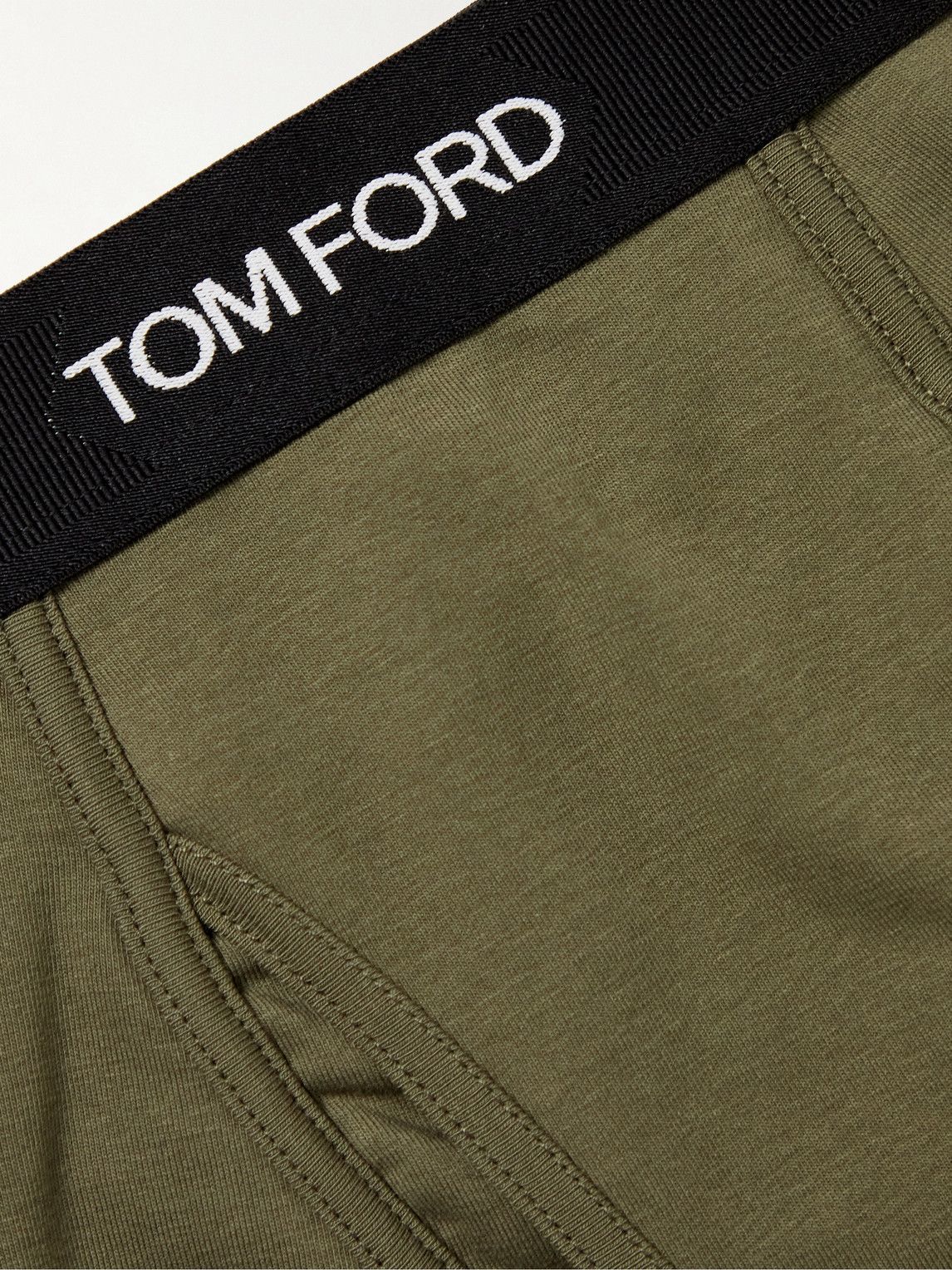 Tom Ford Stretch Cotton Jersey Boxer Briefs Green Tom Ford