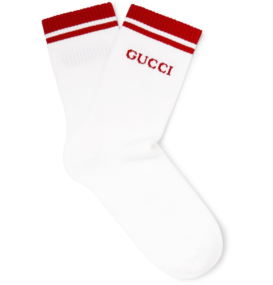 red and white gucci socks