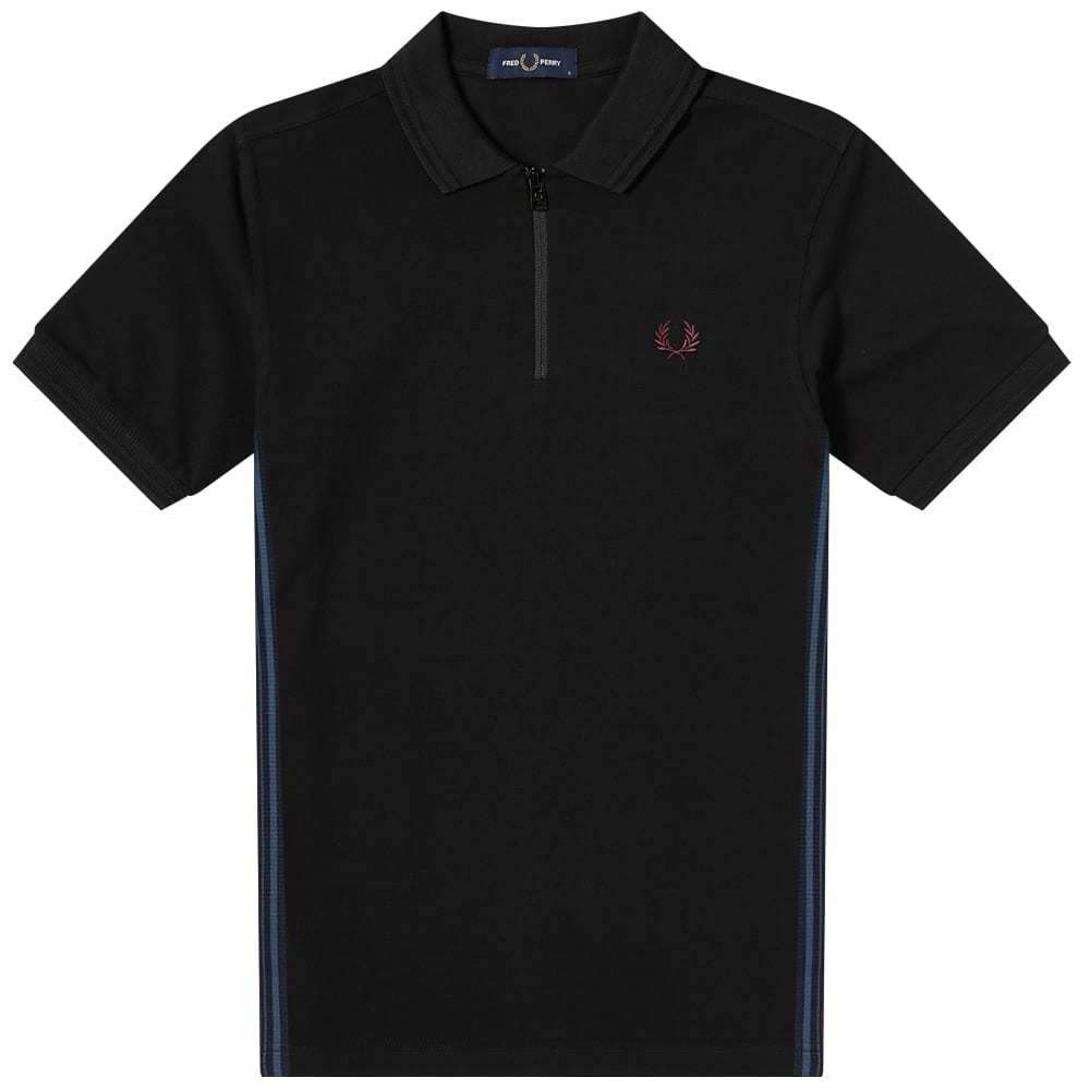 fred perry zip polo shirt