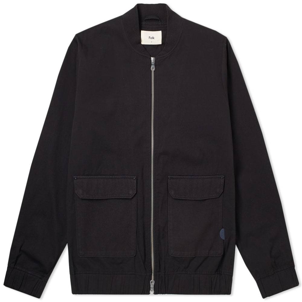 Folk Utility Bomber Jacket Black Folk