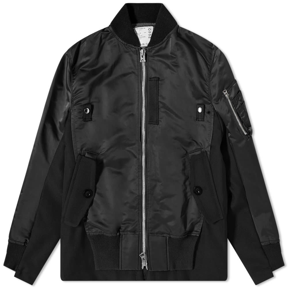 Sacai Wool And Nylon Ma-1 Jacket Sacai