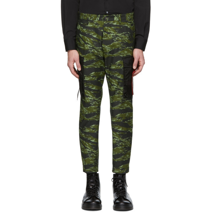 green camo cargo pants