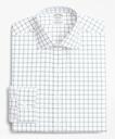 Brooks Brothers Men's Stretch Soho Extra-Slim-Fit Dress Shirt, Non-Iron Poplin English Collar Double-Grid Check | Brown