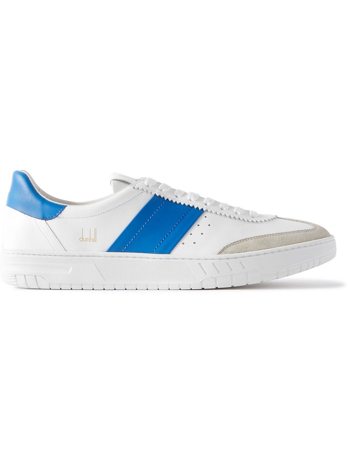 Dunhill - Court Legacy Leather and Suede Sneakers - White Dunhill