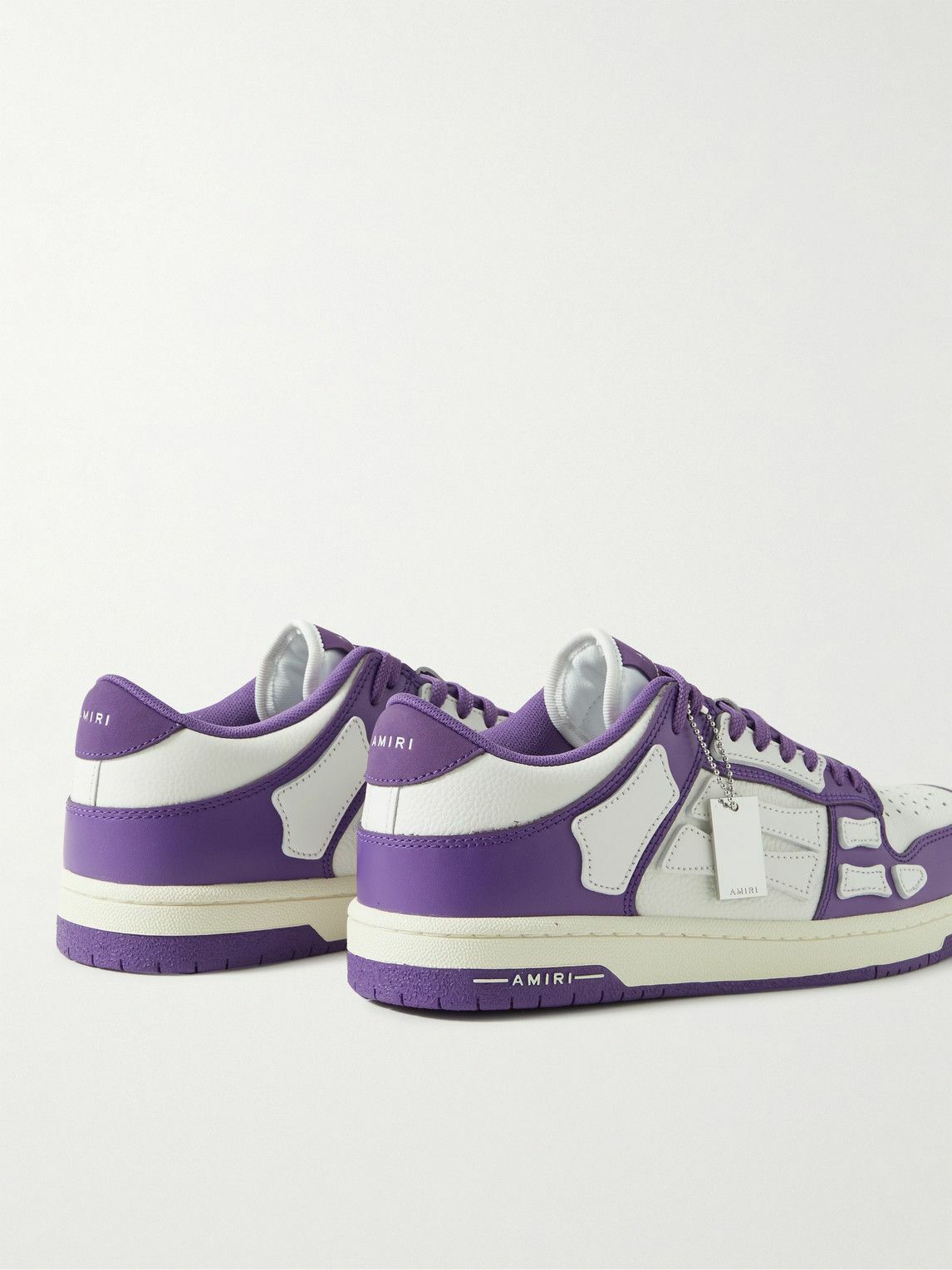 AMIRI - Skel-Top Colour-Block Leather Sneakers - Purple Amiri