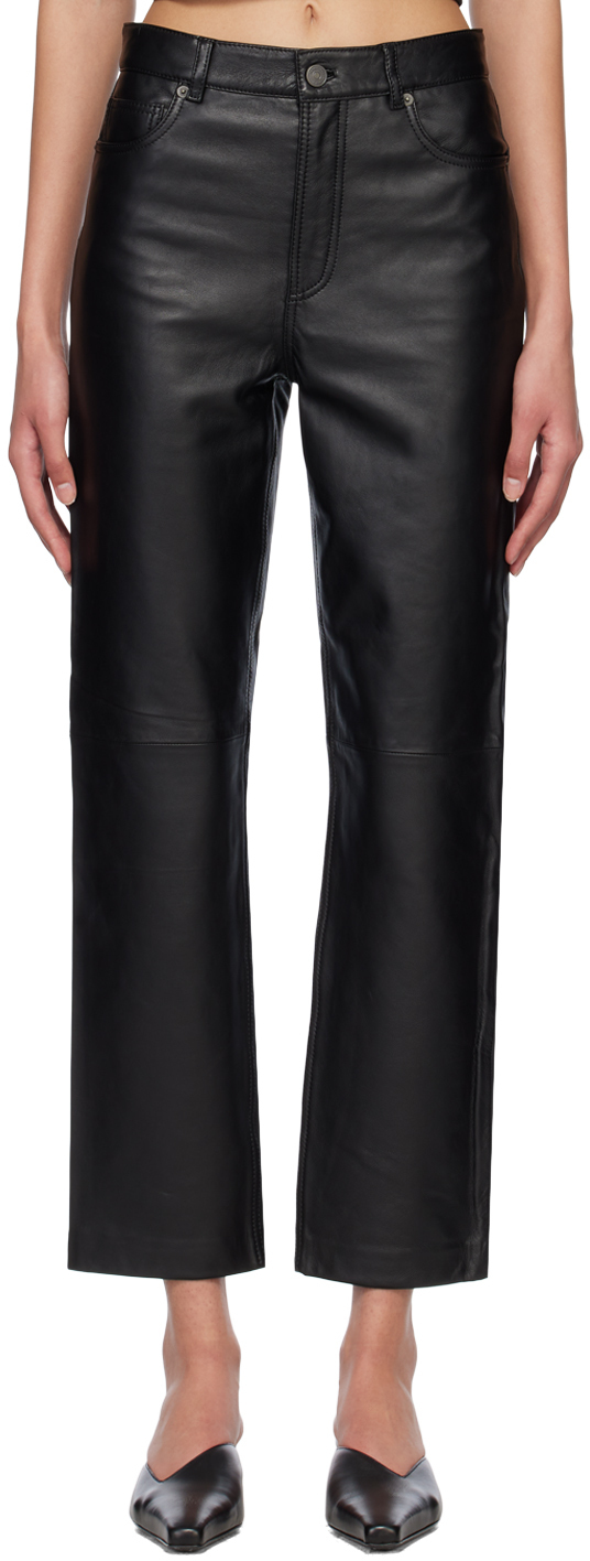 Photo: Reformation Black Veda Edition Cynthia Leather Pants