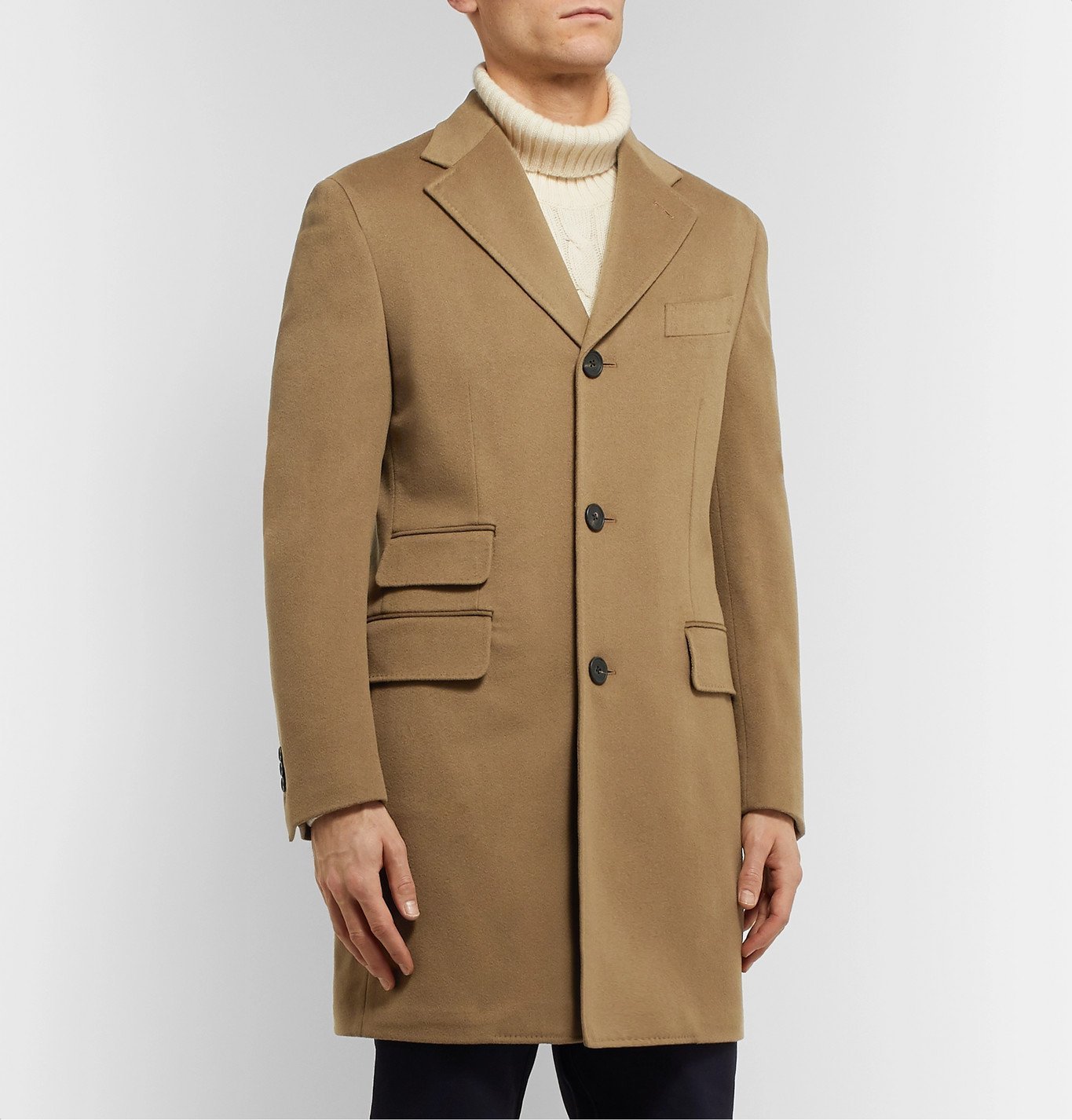Thom Sweeney - Slim-Fit Wool and Cashmere-Blend Overcoat - Brown Thom ...
