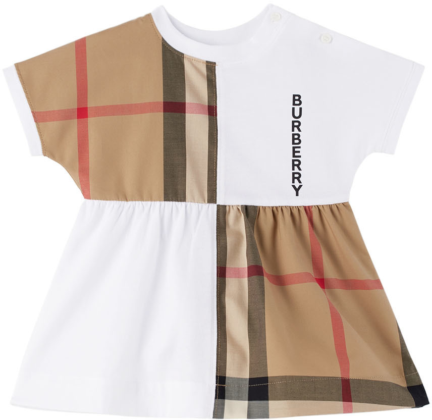 Burberry Baby White Elena Dress & Bloomers Set Burberry