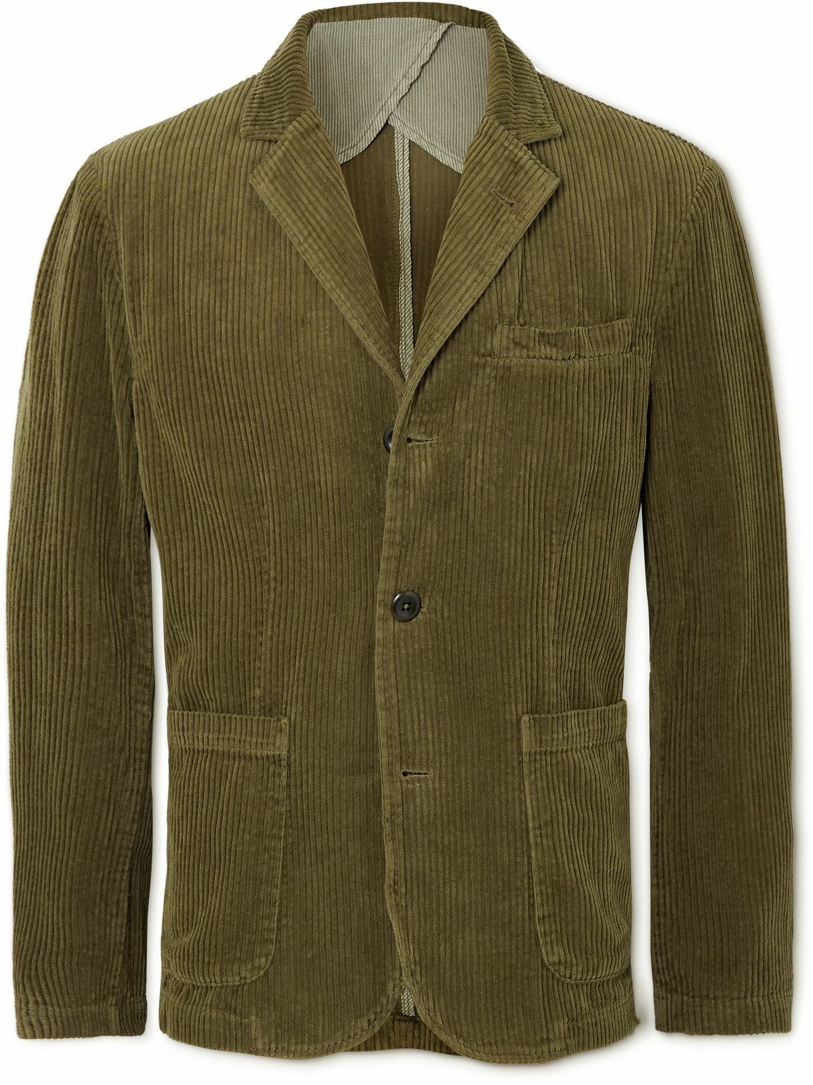 Alex Mill - Unstructured Garment-Dyed Cotton-Corduroy Blazer - Green ...