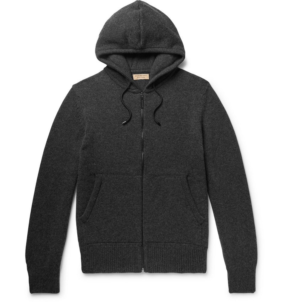 Burberry - Cashmere Zip-Up Hoodie - Charcoal Burberry