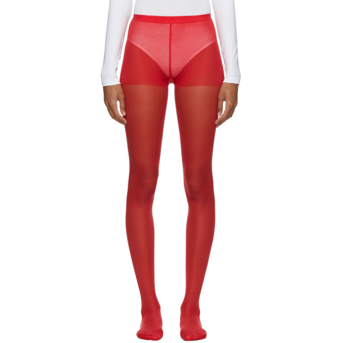 red nylon tights