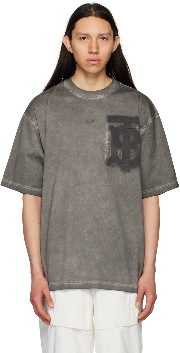 Burberry Gray Oversized T Shirt Burberry