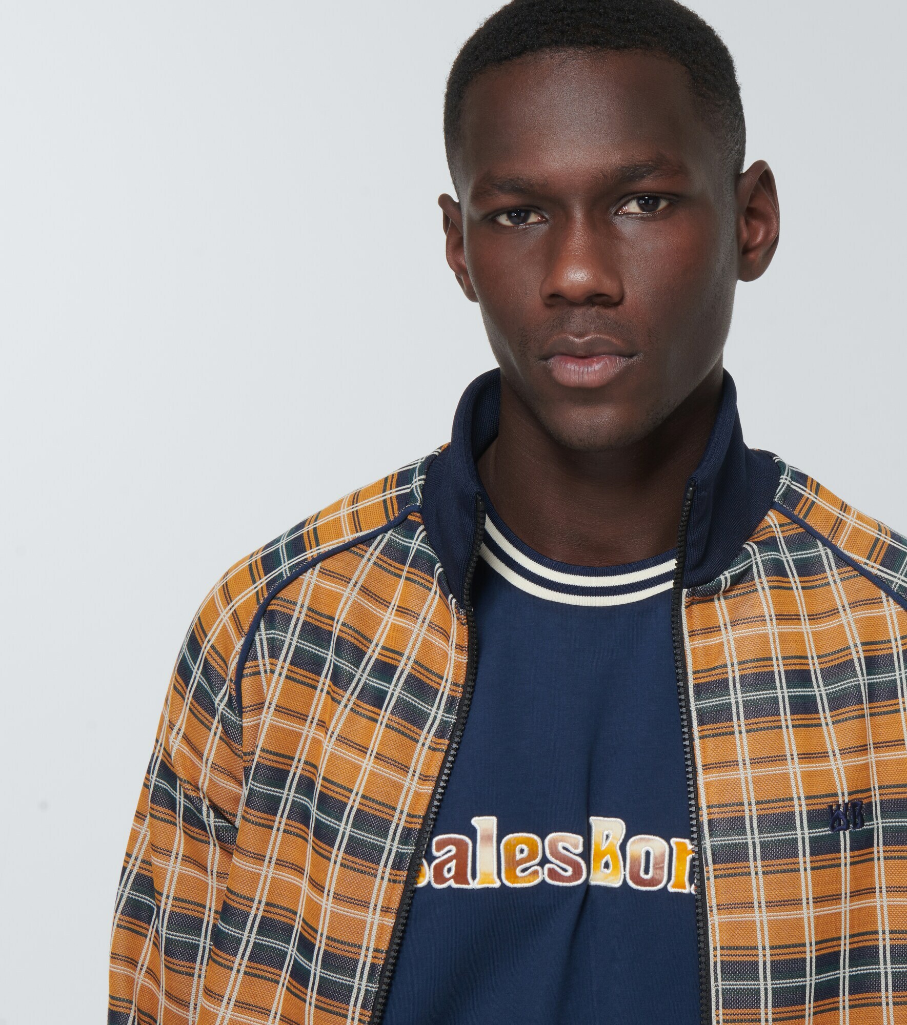 Wales Bonner Samuel checked track jacket Wales Bonner