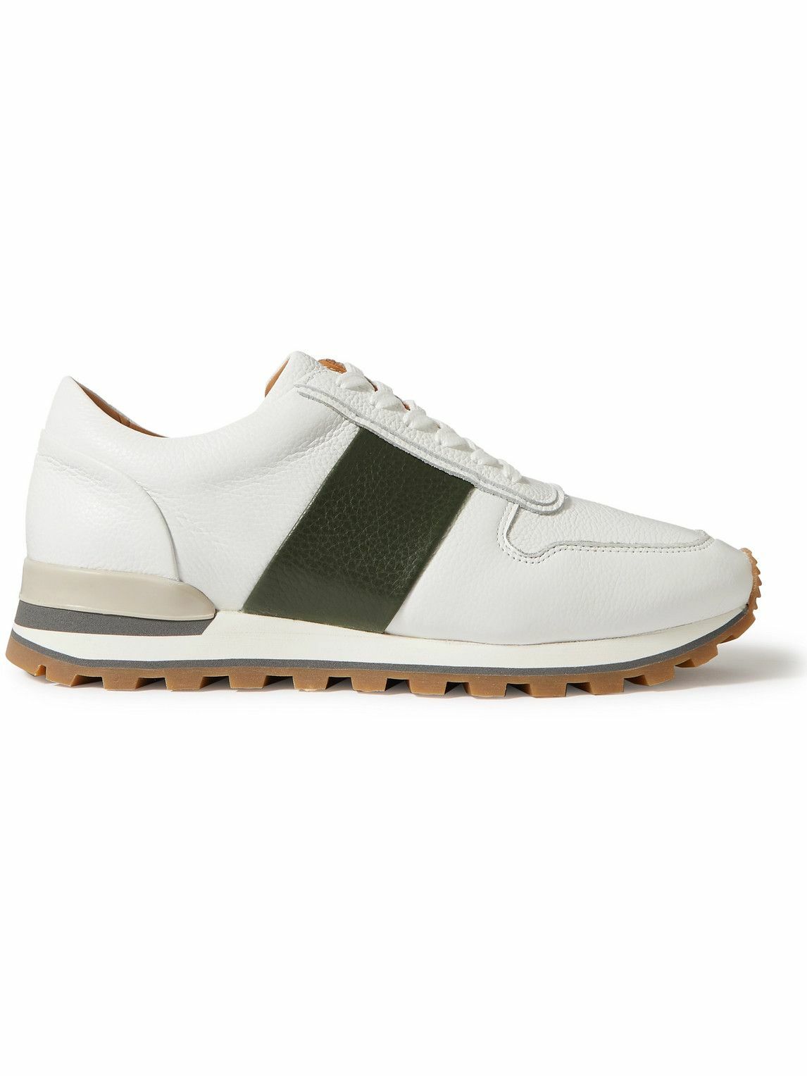 Mr P. - Panelled Full-Grain Leather Sneakers - White Mr P.