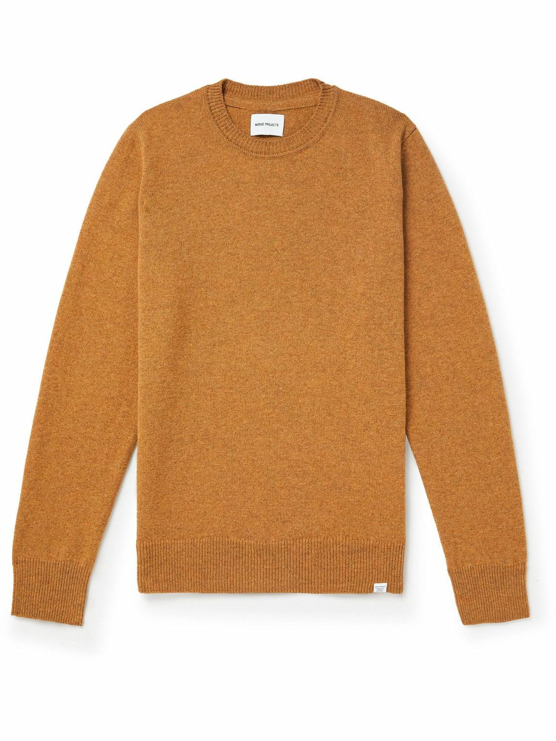 Norse Projects Sigfred Brushed Wool Sweater Orange Norse Projects