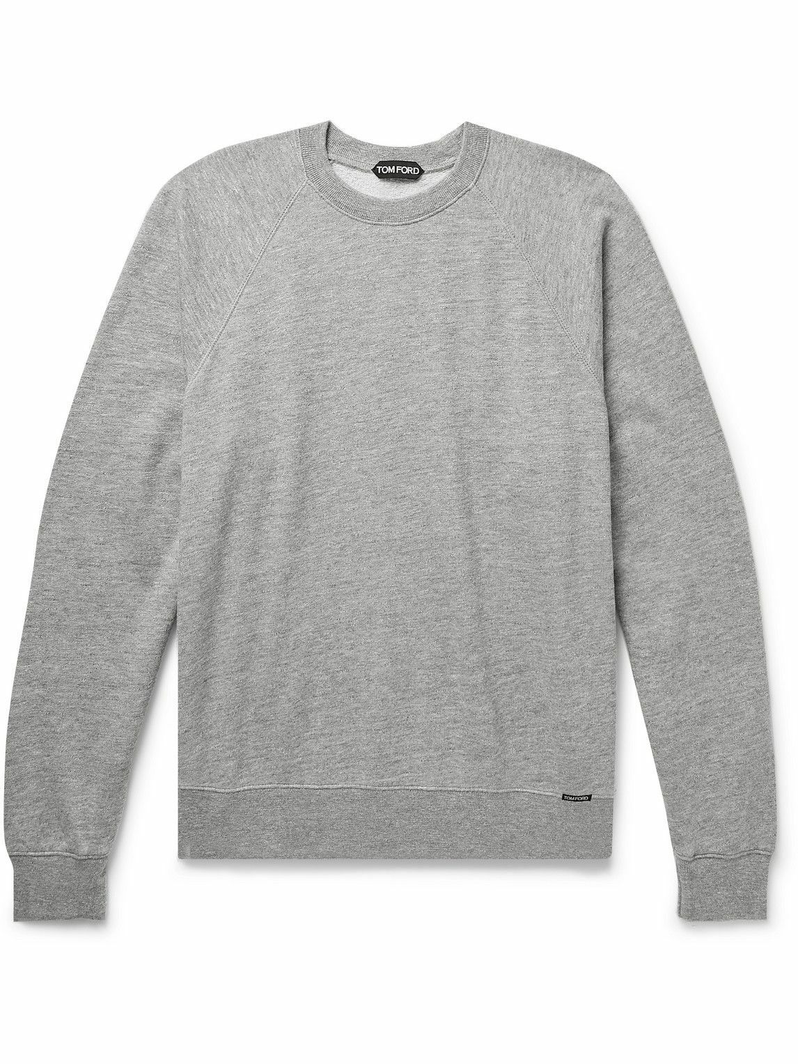 TOM FORD - Cotton-Blend Jersey Sweatshirt - Gray TOM FORD