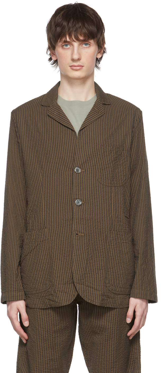 ASPESI Brown Cotton Blazer Aspesi