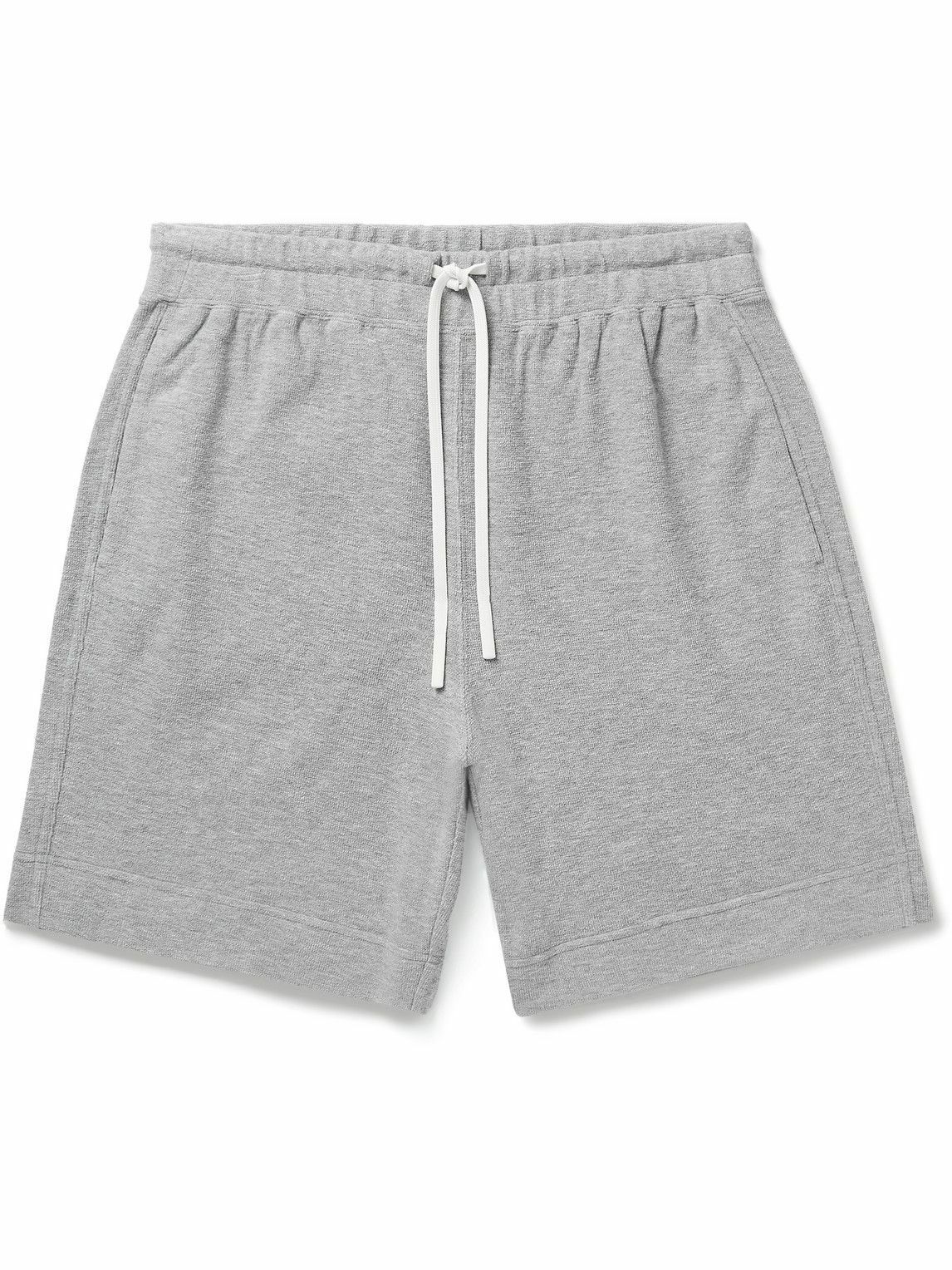 Theory - Allons Straight-Leg Cotton-Terry Drawstring Shorts - Gray Theory