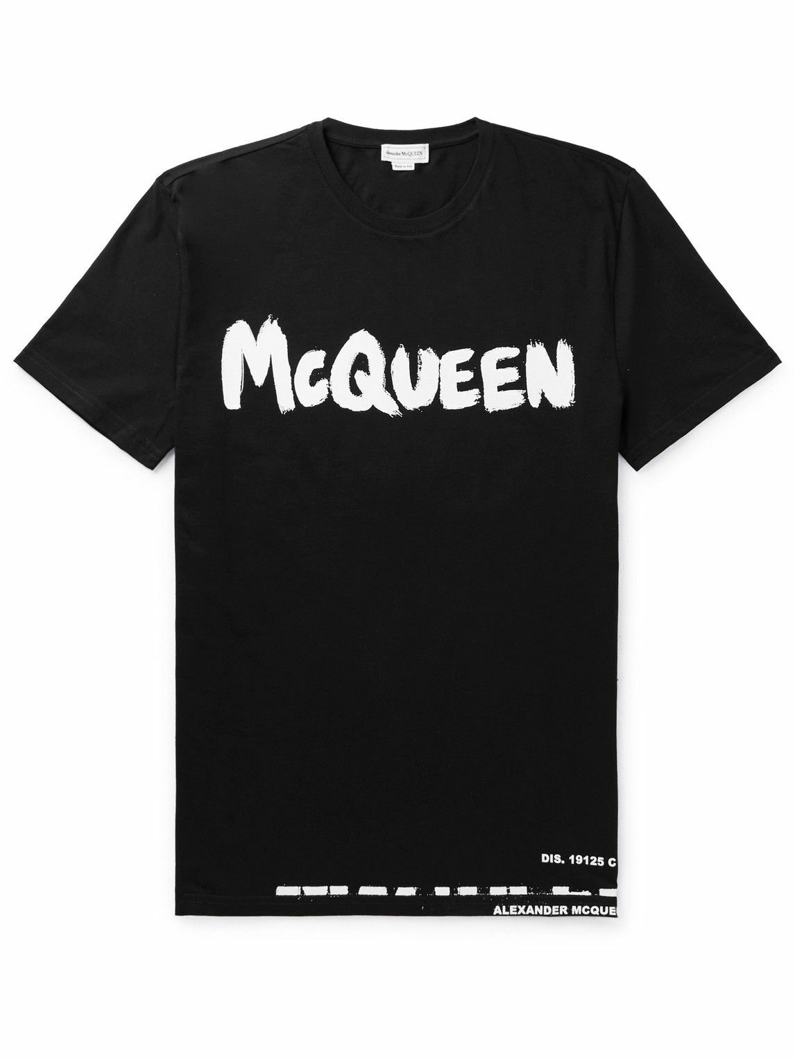 Alexander McQueen - Logo-Print Cotton-Jersey T-Shirt - Black Alexander ...