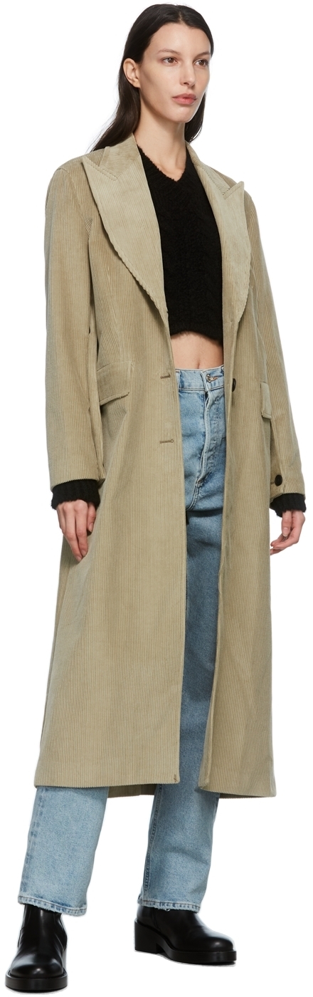 Our Legacy Beige Corduroy Extended Coat Our Legacy