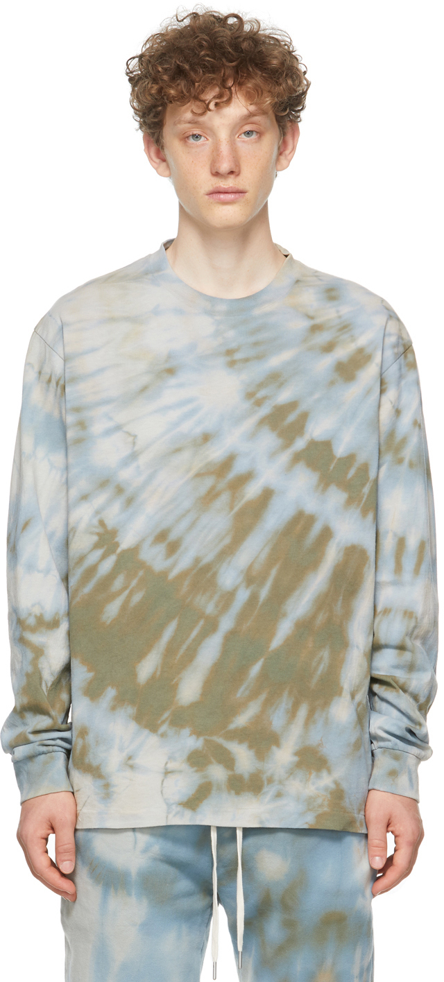 John Elliott reconstructed tie dye long sleeve popular tee