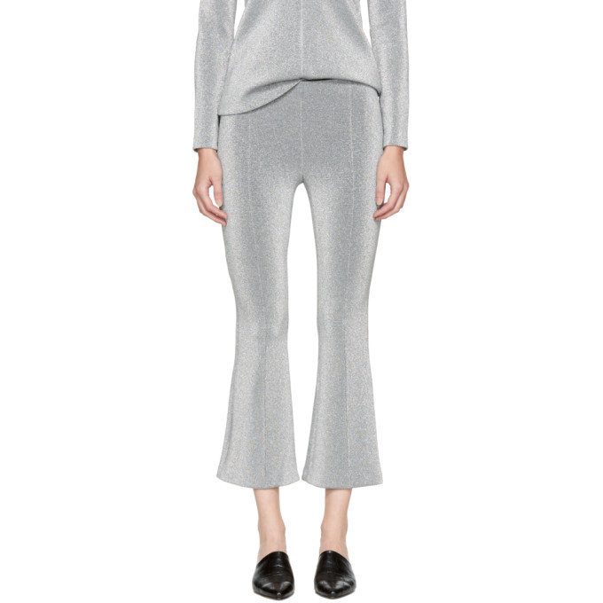 Rosetta Getty Silver Cropped Flared 