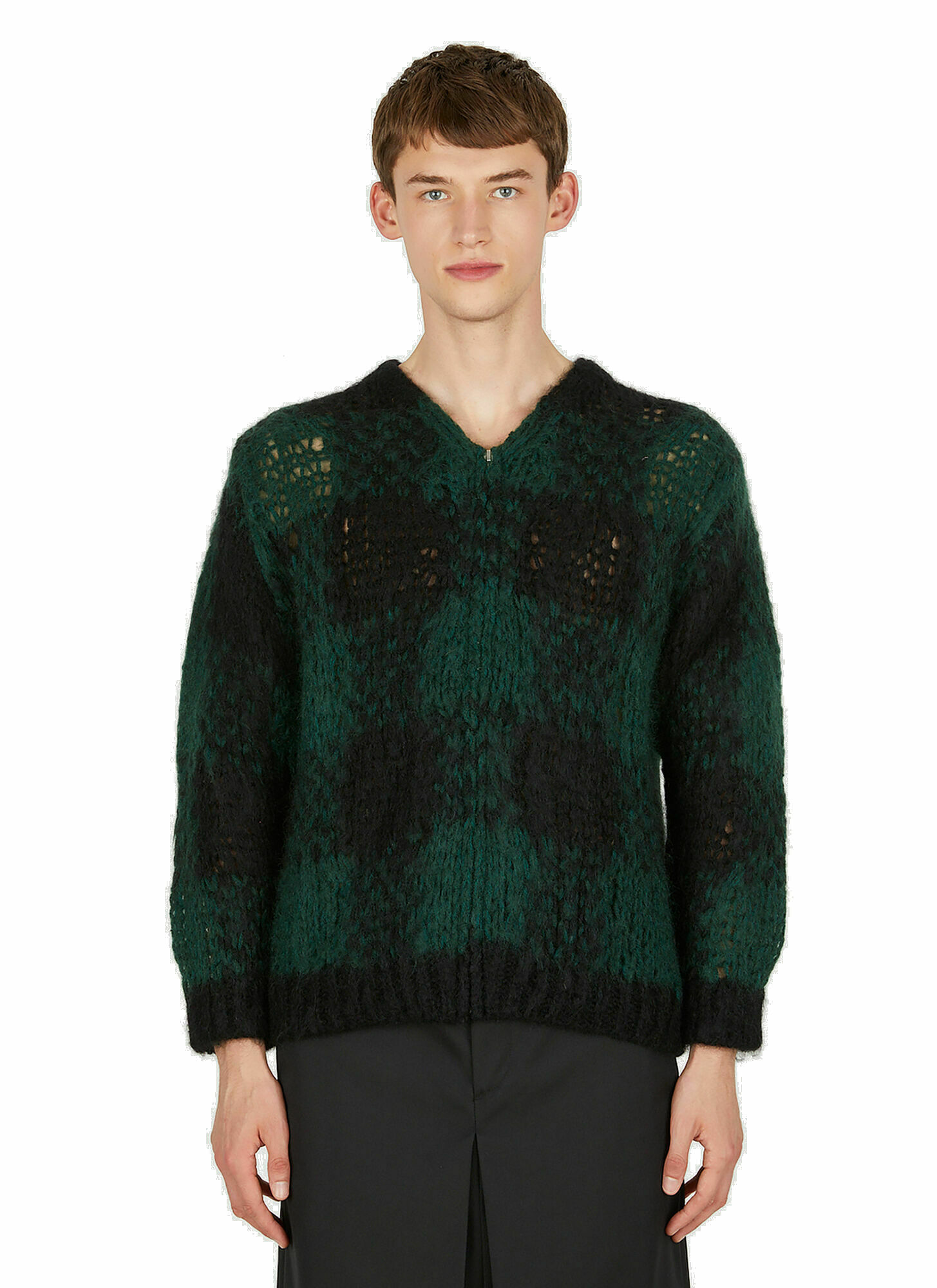 Photo: Check Sweater in Green